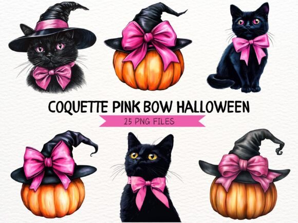 Download Pink Coquette Bow Halloween Clipart PNG - Halloween clipart png Collection