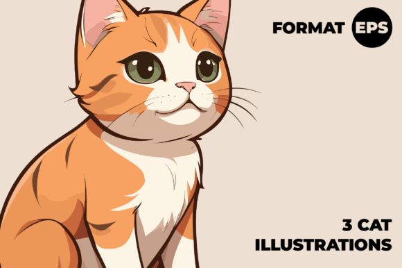 Download 3 Cat Illustrations - Cat illustrations Collection