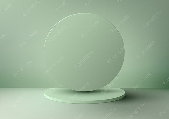 Download 3D Green Podium Stand Circle Background - Circle background Collection