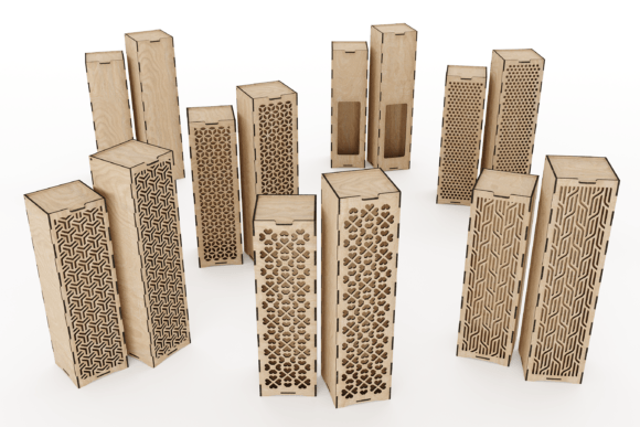 Download Wine Box with Flip Up Lid - Box Collection