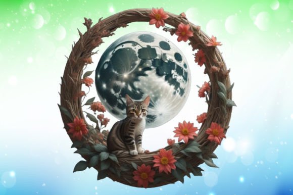 Download Celestial Cat Illustrations - Cat illustrations Collection