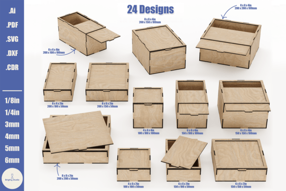 Download Sliding Lid Storage Box - Bundle of 24 - Box Collection