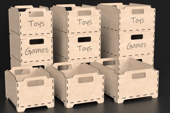 Download Laser Cut Stackable Storage Box Svg File - Box Collection