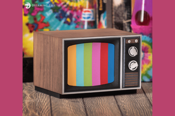 Download Retro TV Gift Box SVG - Box Collection